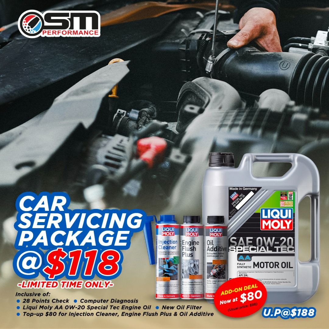 Engine oil Car Servicing OW20 5W30 5W40 SERVICING PACKAGE