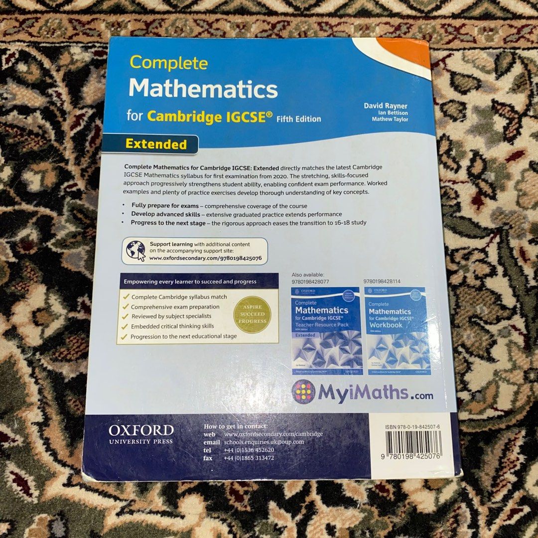 Extended mathematics for cambridge igcse fifth edition hobbies
