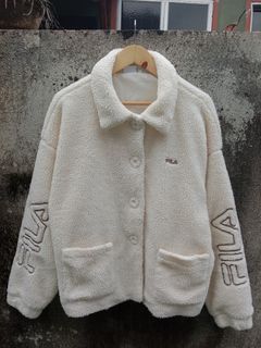 Fuzzy fila sweater store