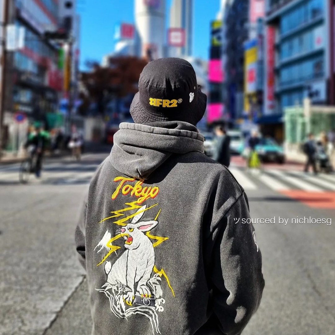 FR2 ホースシュー　マルチロゴ　パーカー　スウェット　黒　ブラック　L FR2 Cross Multi Logo Hoodie パーカー クロムハーツ FR2 EMBROIDERY