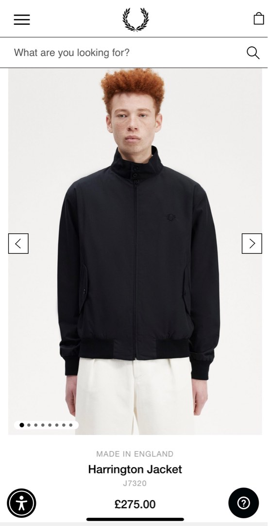 Fred perry made new arrivals in england harrington