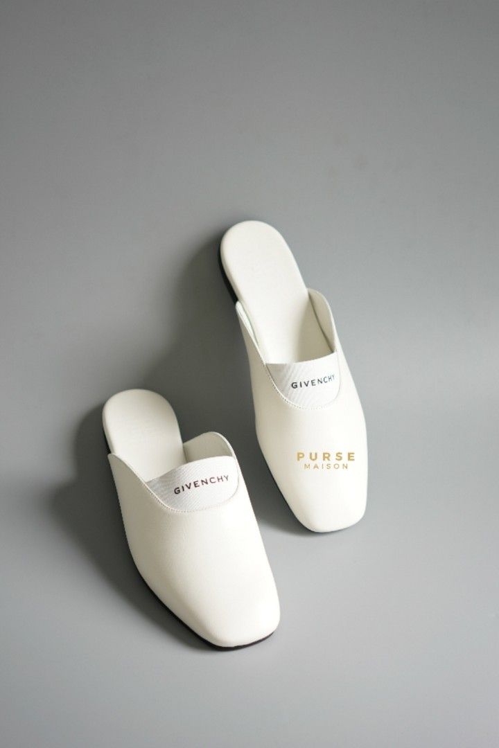 Givenchy Bedford in Ivory Lambskin Leather Mules Size 36 EU 24.5cm Luxury Sneakers Footwear on Carousell