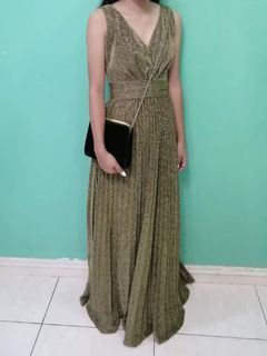 Gold Pleated Gown