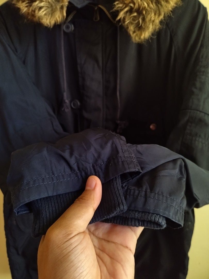 GU Uniqlo Military Down Jacket detachable fur Men s Fashion