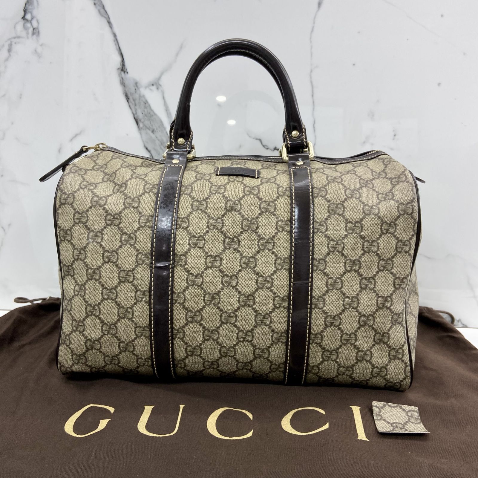 GUCCI 193603 GG CANVAS BOSTON HANDBAG 237044486