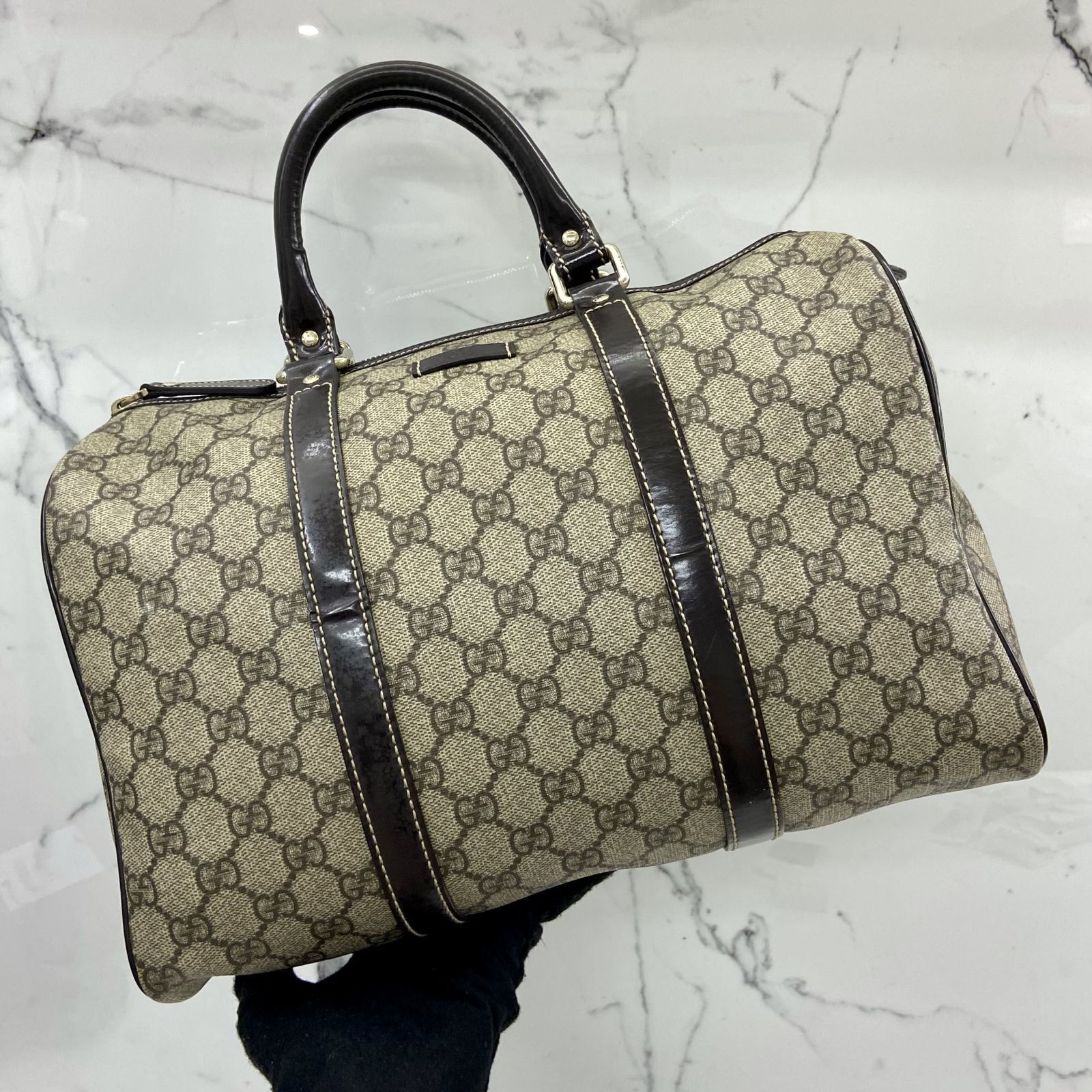 GUCCI 193603 GG CANVAS BOSTON HANDBAG 237044486