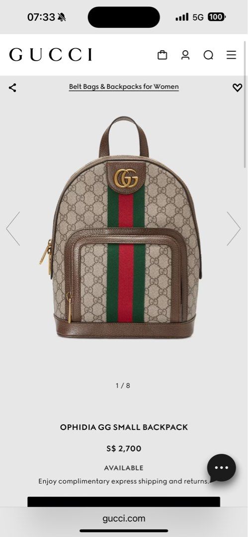 Girl sales gucci backpack