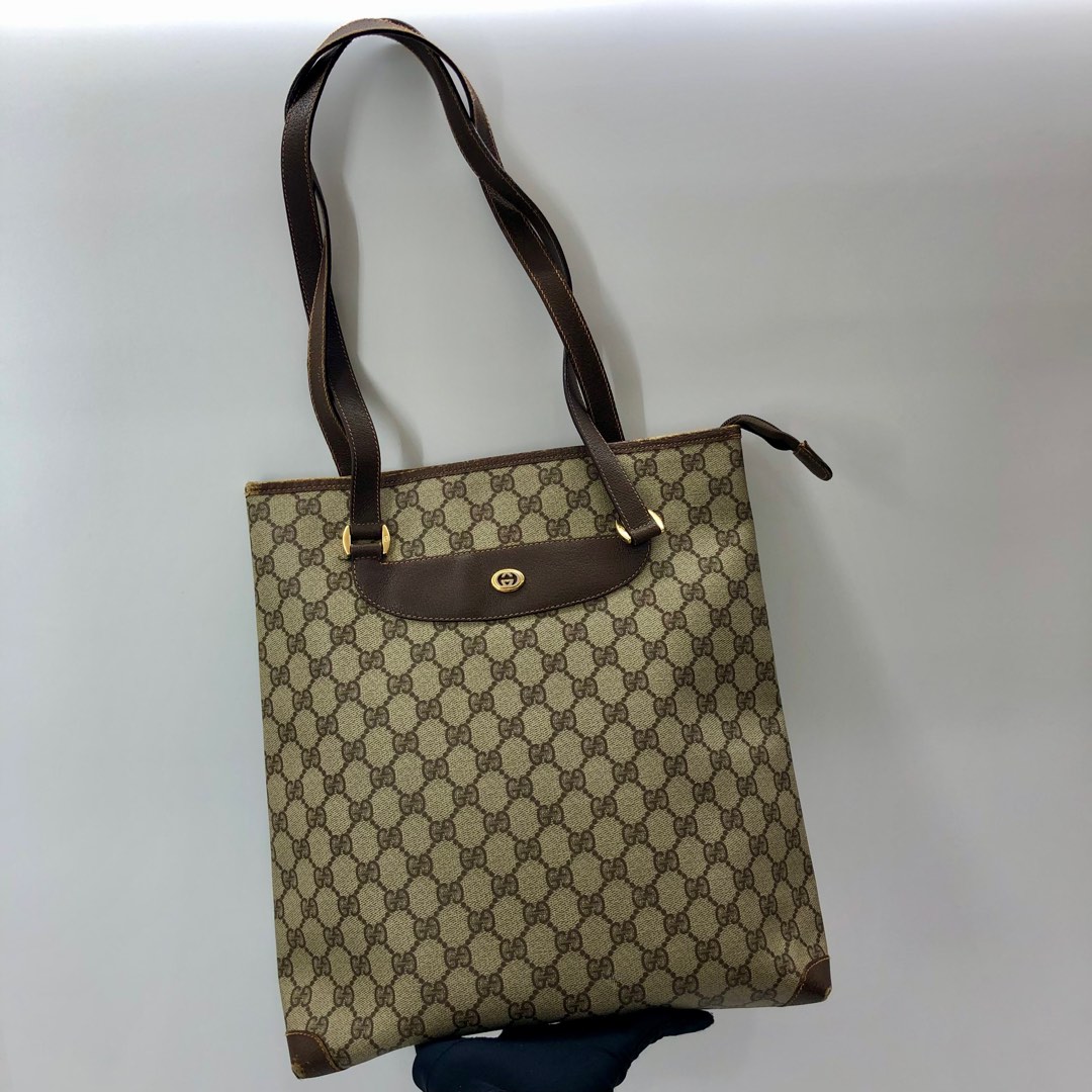 GUCCI GG SUPREME 156.02.905 PIG SKIN TOTE BAG 237046521