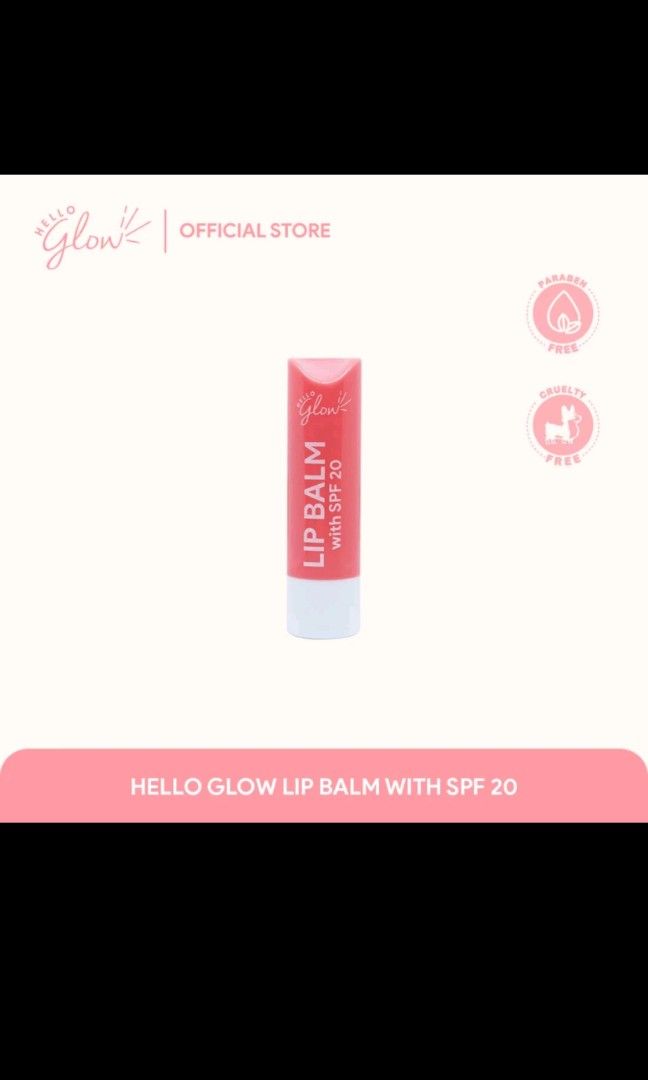 HELLO GLOW LIPBALM WITH SPF (Category: Face Care) located in San Isidro. Submitted by declutterwithsienna (Listing ID 1274843795, Image 3). Description: Brand New Hello Glow Lipbalm with SPF.
