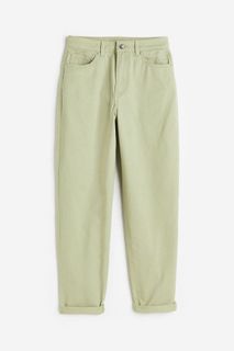 Authentic H&M Women's Light Beige High Rise Twill Cargo Trousers