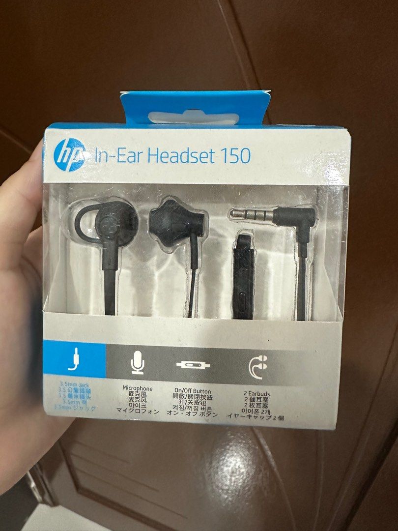 HP earphone in ear headset 150 Audio Earphones on Carousell