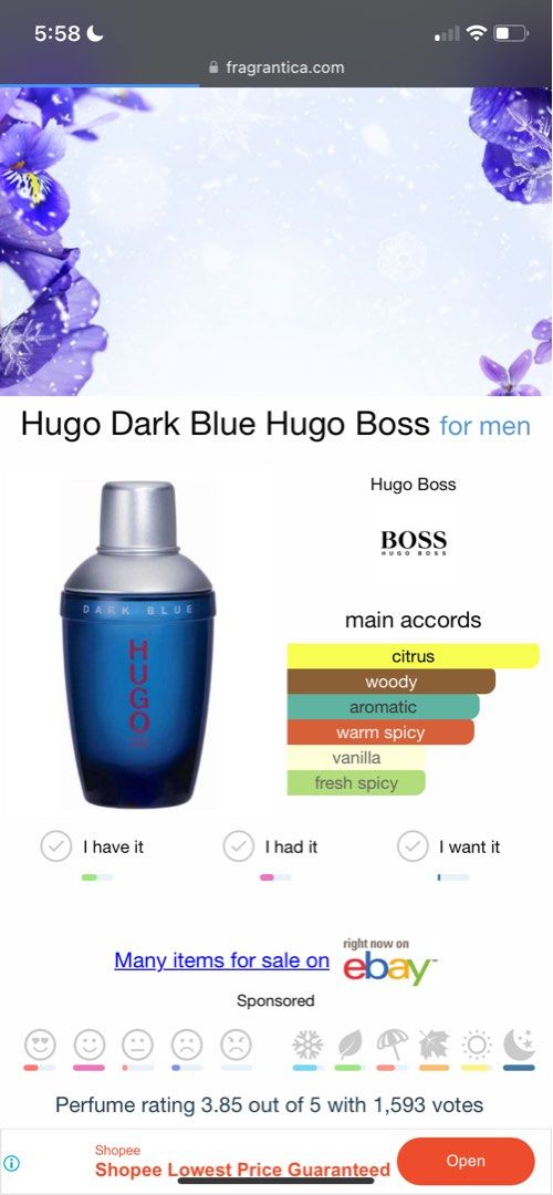 Hugo boss online dark blue fragrantica