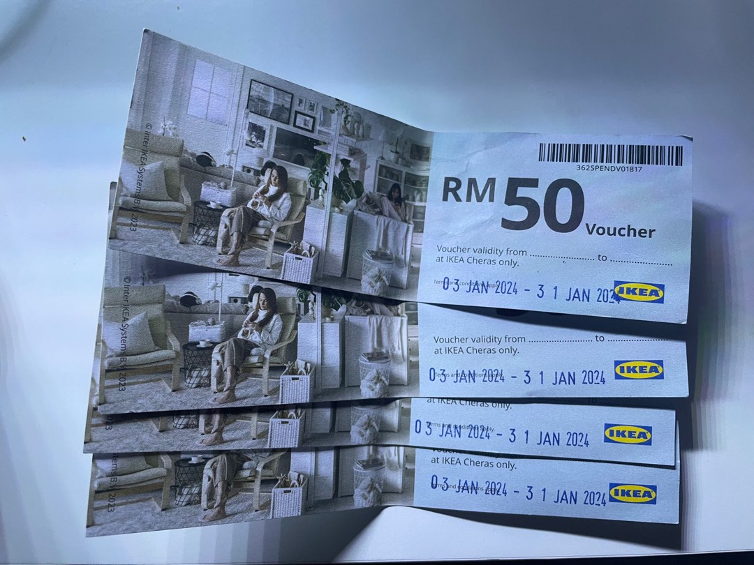 IKEA RM50 Voucher, Tickets & Vouchers, Vouchers on Carousell