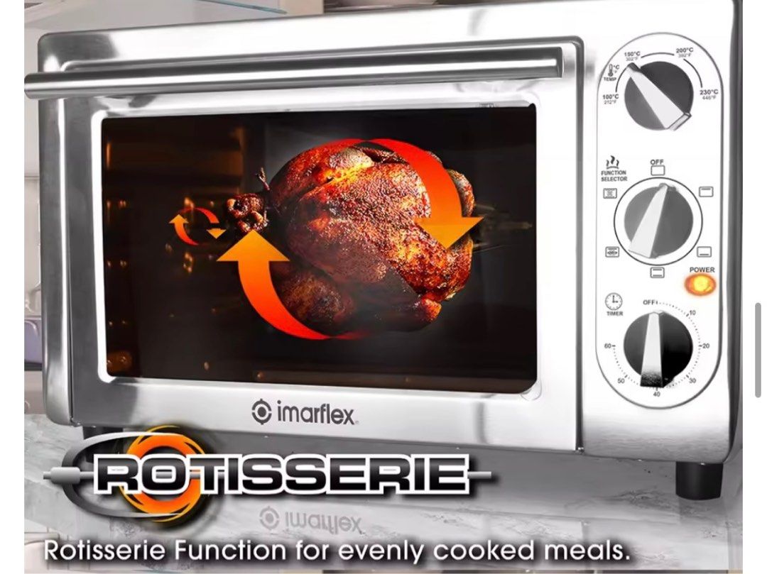 Imarflex IT 300CRS 3 in 1 Convection Rotisserie Oven Furniture