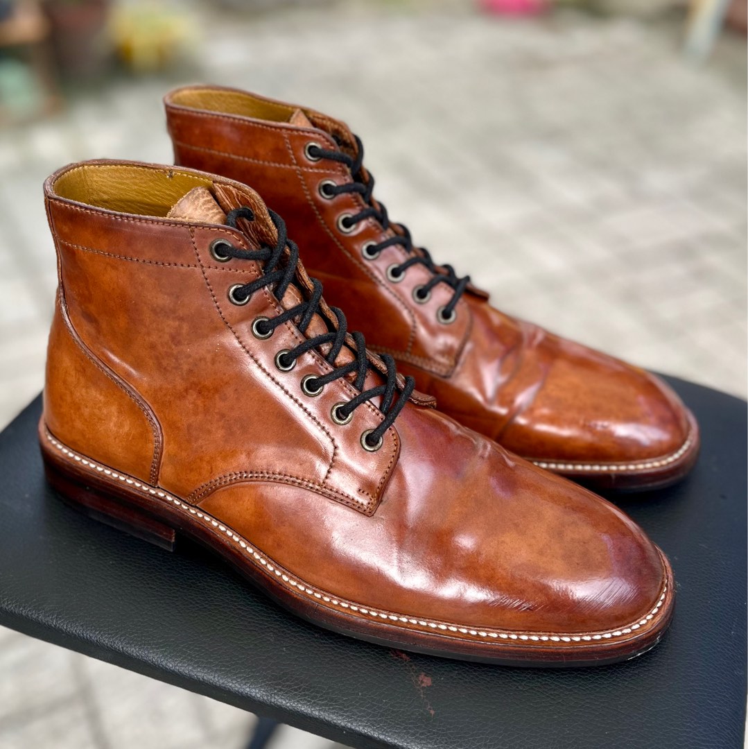 Junkard Shell Cordovan Boot Leather shoes, Men's Fashion, Footwear ...