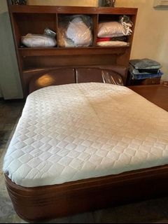 King Size Bed Set with Cabinet