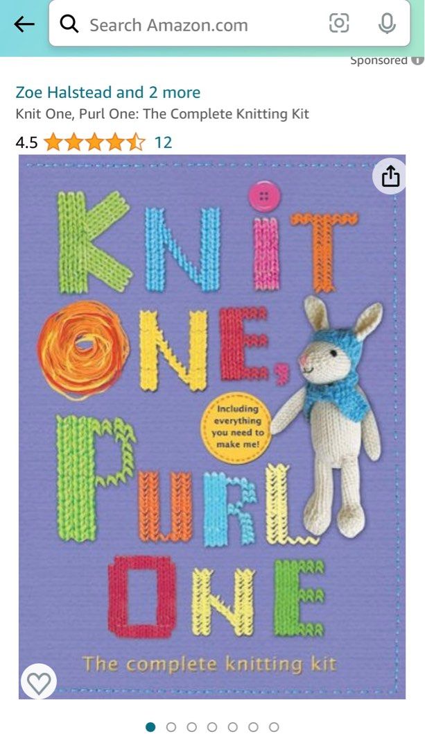 Knit One Knitting Kit (Category: Handmade Craft) located in Quezon City. Submitted by muffet9 (Listing ID 1274708566, Image 1). Description: Knitting Kit Set Sealed and Brand New Beginner’s guide to Knitting Spiral bound for ease-of-use, the book introduces knitting techniques to youngsters, and offers up info on the equipment a true toy-creator needs - items such as knitting needles, scissors, crochet hooks and yarn needles. Diagrams of knitting