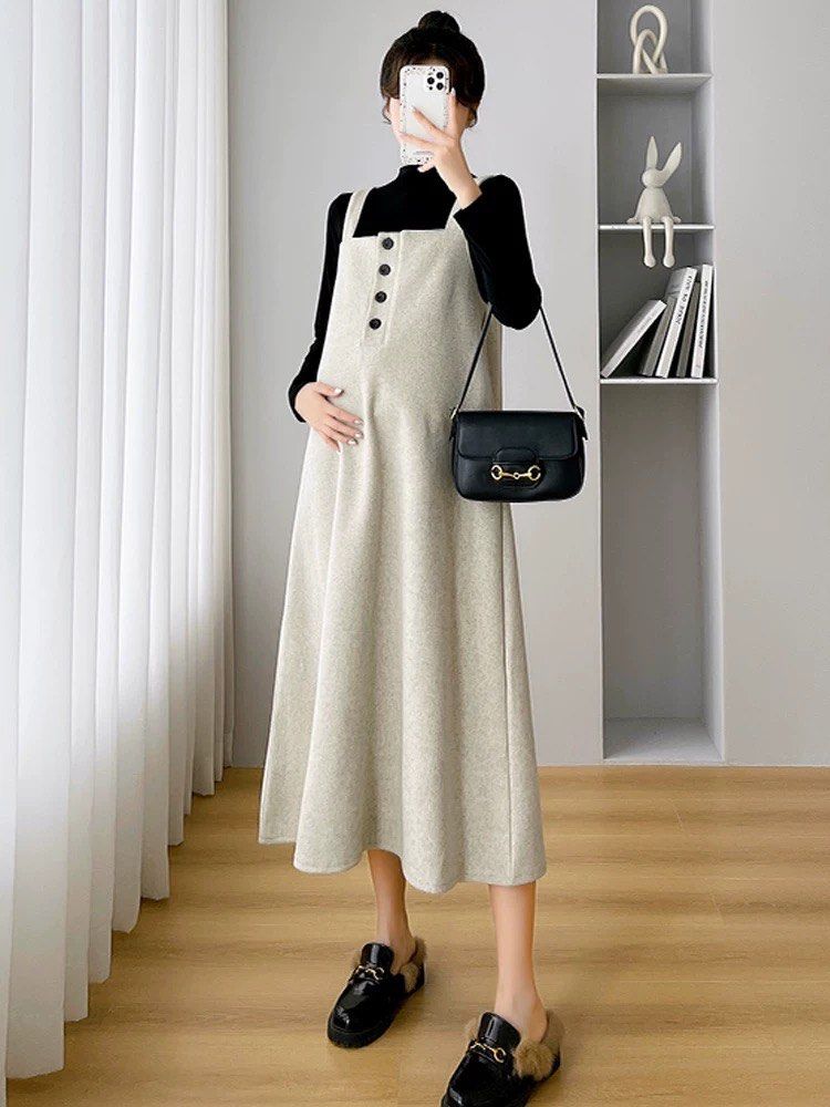 green emerald velvet dress Summer Fashion Maternity Dress - Patchwork Elegant Clothes