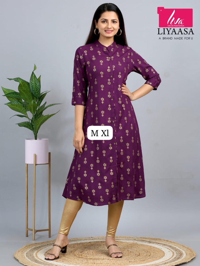 Stitched 3/4th Sleeve Front Open Cotton Kurti, Technics : Woven, Occasion :  Casual Wear, Party Wear at Best Price in Panchmahal