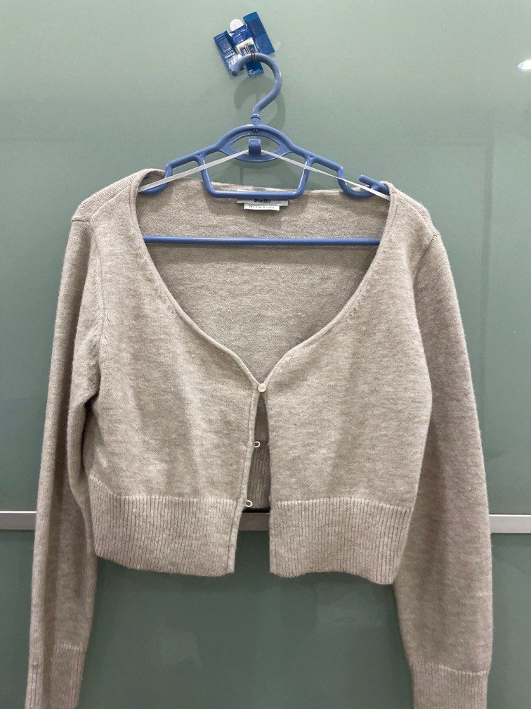 L Love Bonito cropped heart neckline cardigan