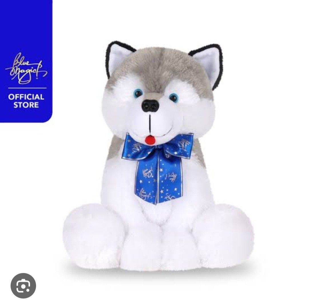 LARGE HUSKY TEDDY BEAR BLUE MAGIC (Category: Plushies & Soft Toys) located in Cavite. Submitted by thriftiesie (Listing ID 1274702593, Image 1). Description: rfs: nakatambak lang no damage with bag and tag.