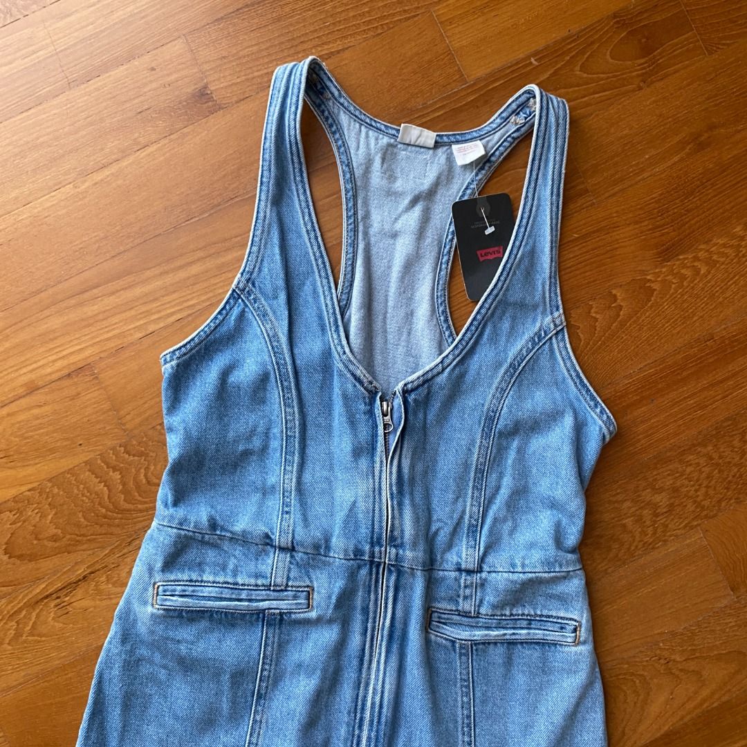 Levi s Denim Sleeveless Mini Pinafore Denim Dress
