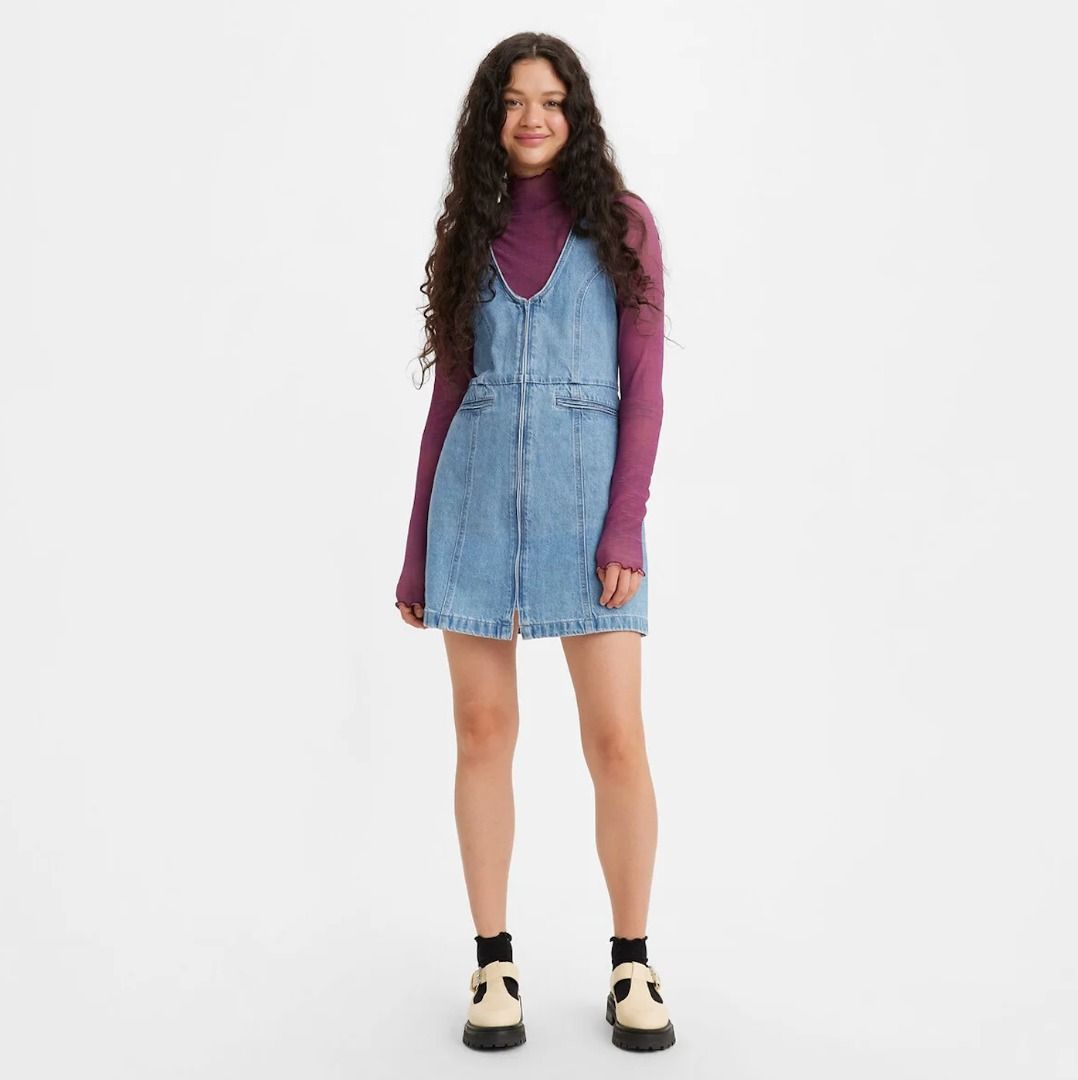 Levi s Denim Sleeveless Mini Pinafore Denim Dress