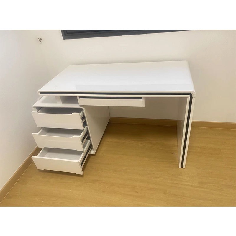 Minimalism Study Table White Computer Desk Free Install Delivery 120 ...