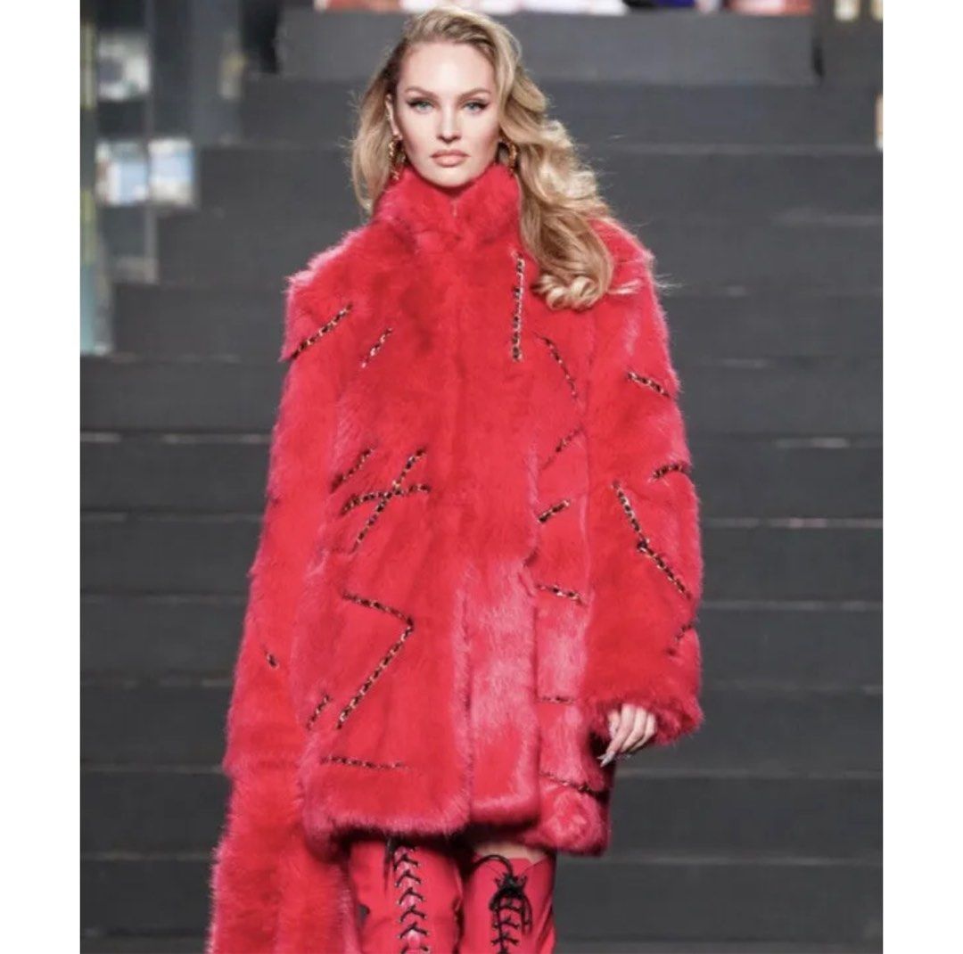 Moschino fur coat top