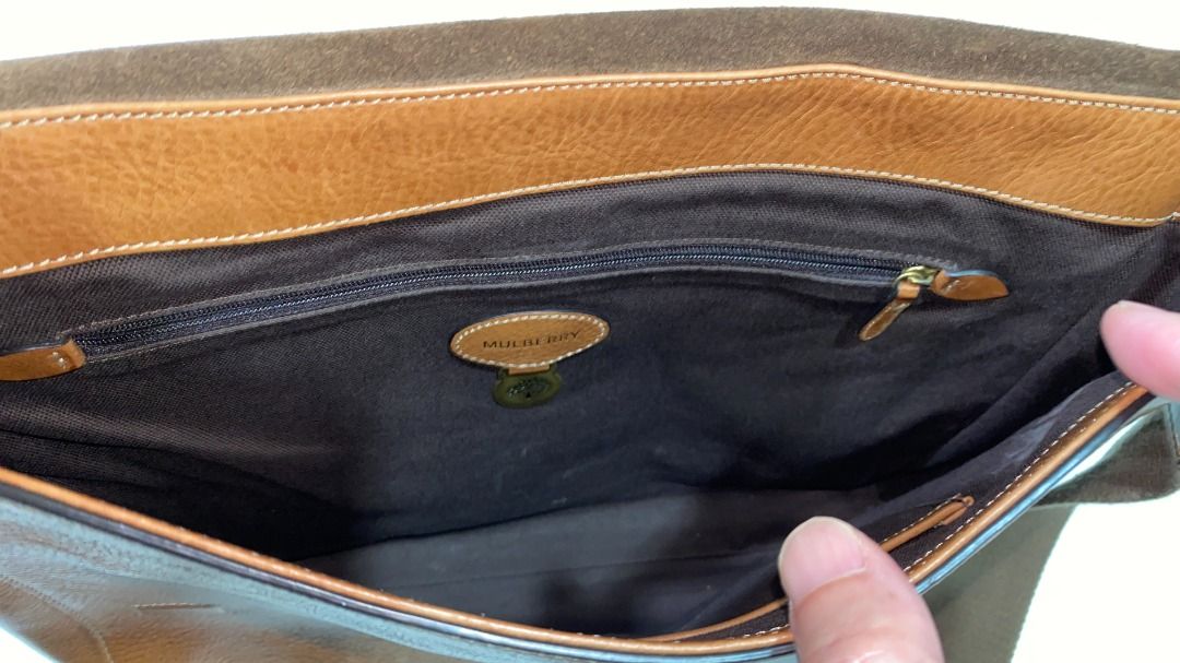Mulberry Maxwell Large Messenger Bag in Oak Natural Vegetable Tanned Leather