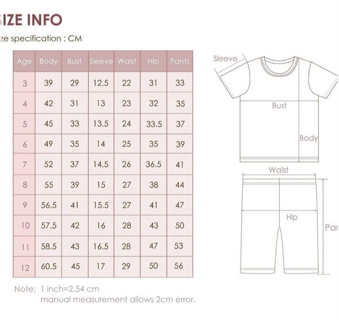 Child small t shirt size chart sale