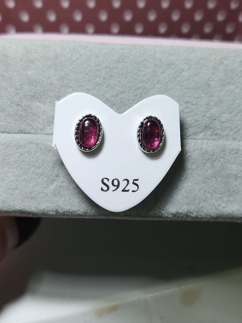 Red sterling cheap silver earrings
