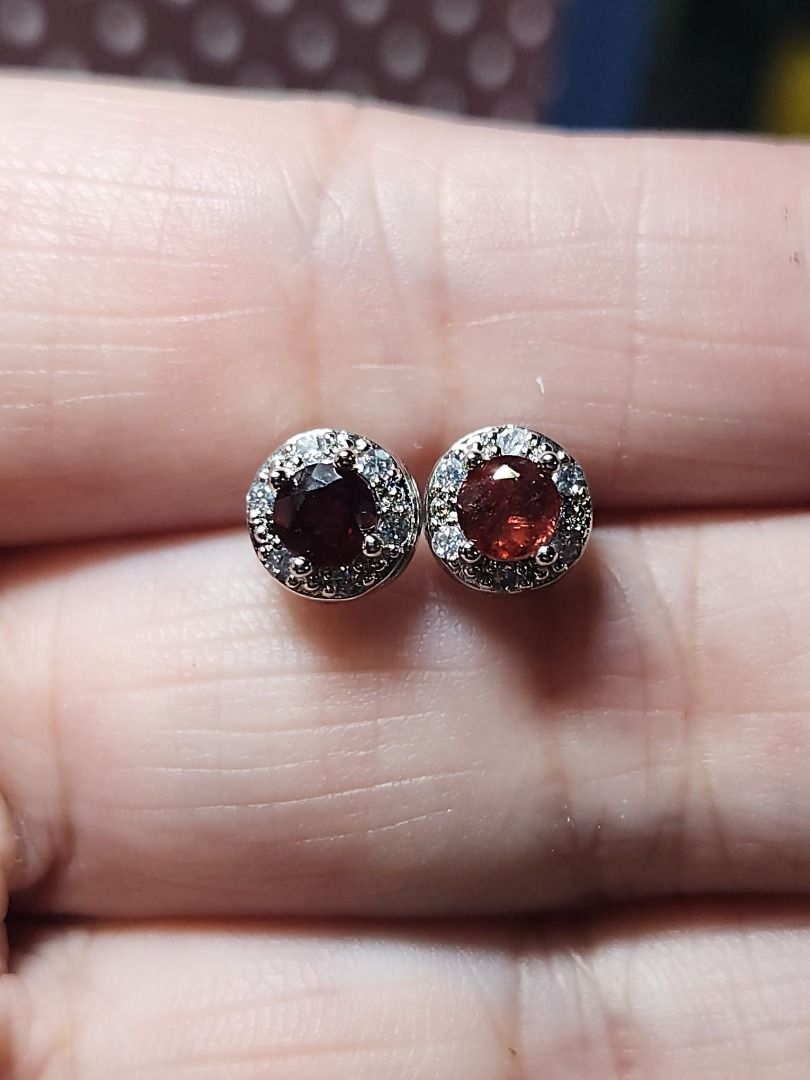 Red and clearance silver earrings