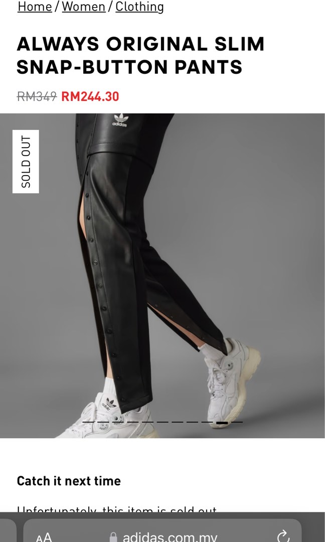 Adidas Black Climaproof Snap Button XL Pants AGC005 Zip Up Packable Black  Golf | eBay