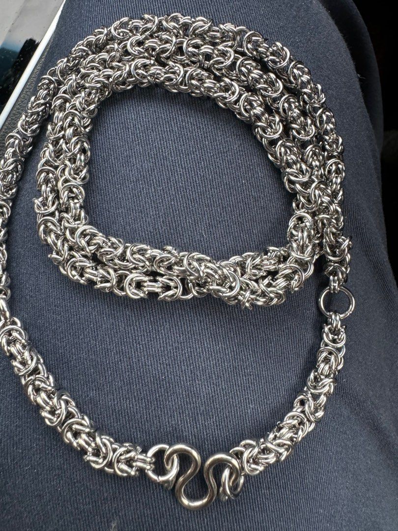 Nice thick stainless steel amulet necklace Women s Fashion