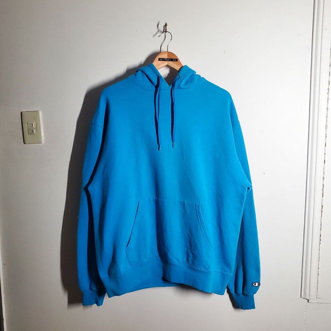 Ocean Blue Champion Hoodie Men s Fashion Coats Jackets and Outerwear on Carousell