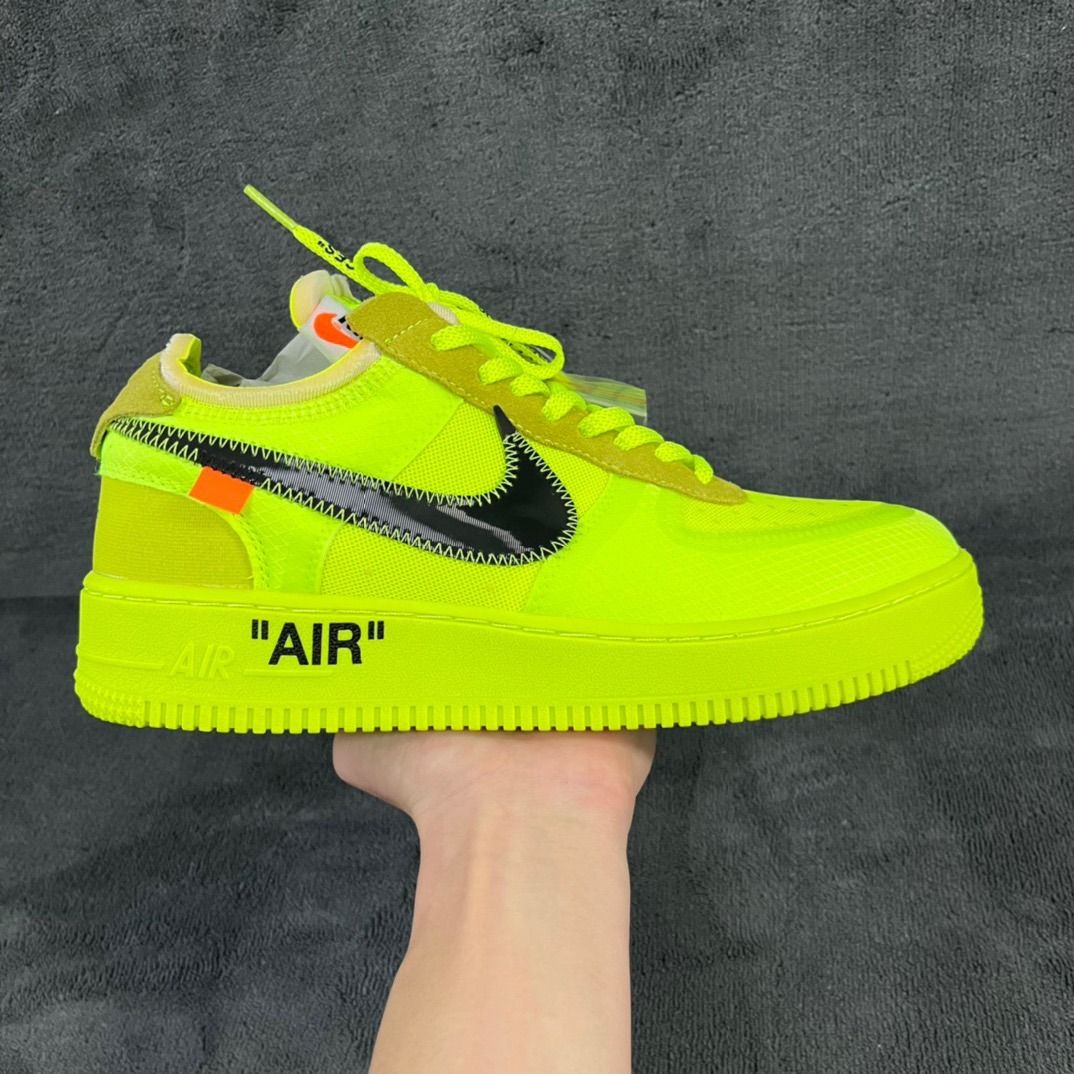 OFF-WHITE x Nike Air Force 1 Low Part 2 Volt THE TEN 減震低幫板鞋 ...