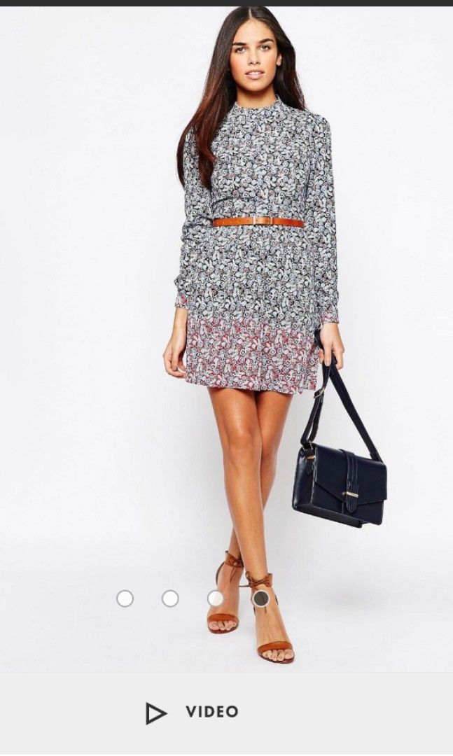 Ditsy print skater dress online