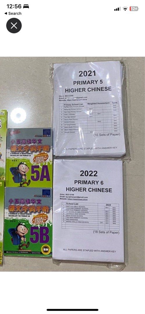 P6 HCL past year exam paper Hobbies Toys Books Magazines