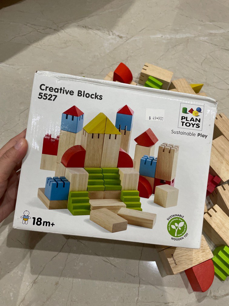 Plan Toys Creative Wooden Blocks 5527