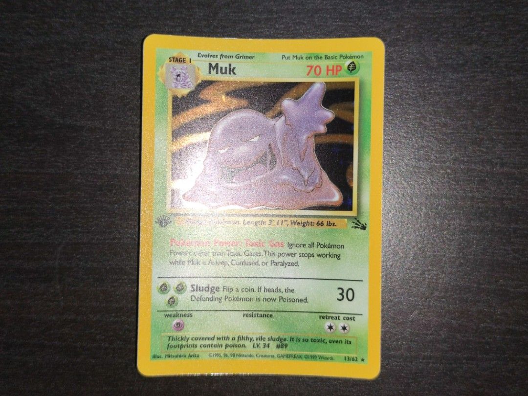 muk pokemon card value 13 62 1999 Pokémon Fossil main image 0