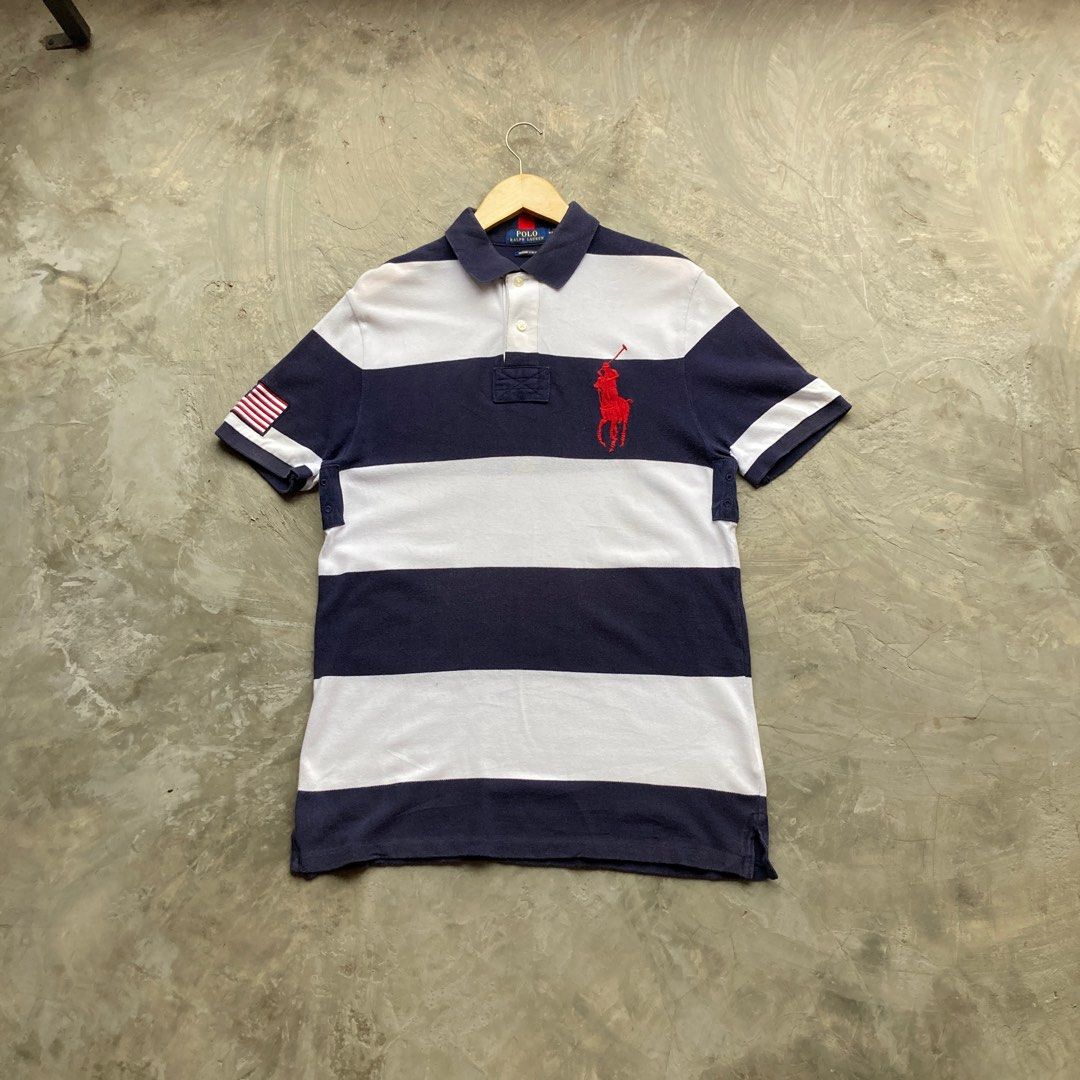 Polo Shirt Ralph Lauren Stripe Big Logo Second Original