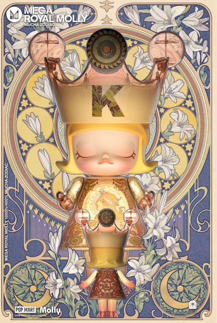 Pop Mart Mega Royal Molly 400% Mucha Zodiac, Hobbies & Toys, Toys