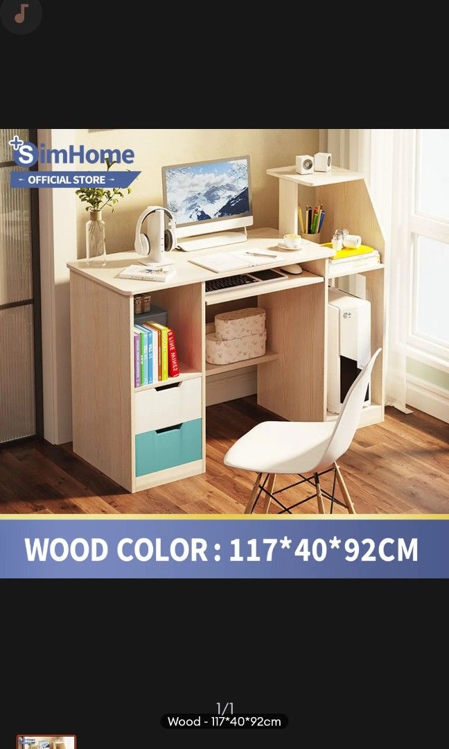 PRELOVED Computer study table, Furniture & Home Living, Office ...