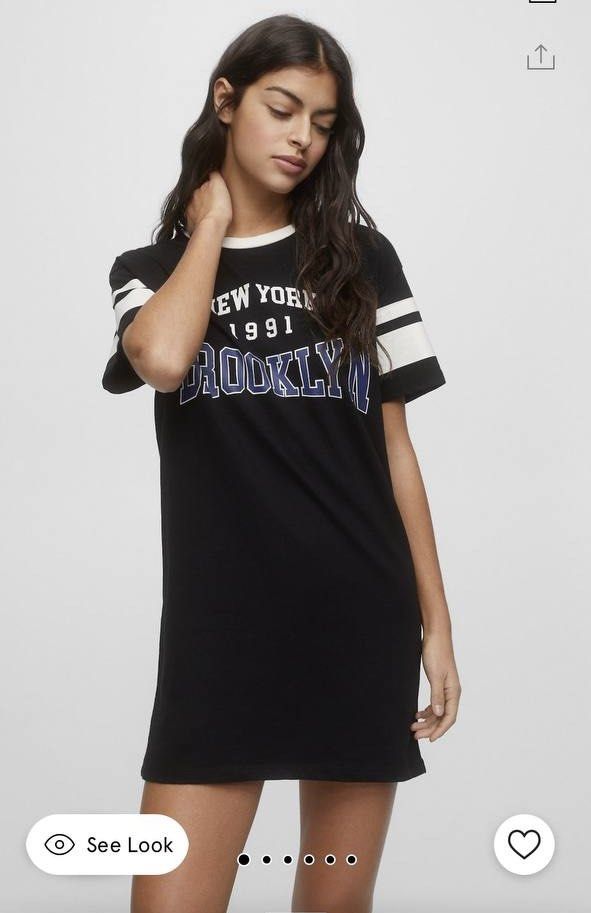 Pull and bear discount t shirt dress