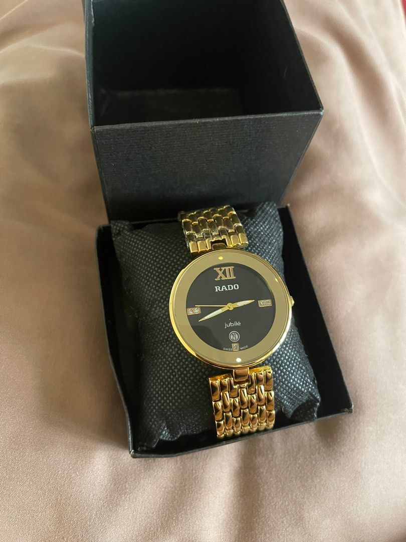 Rado gold with black face, Men's Fashion, Watches & Accessories ...