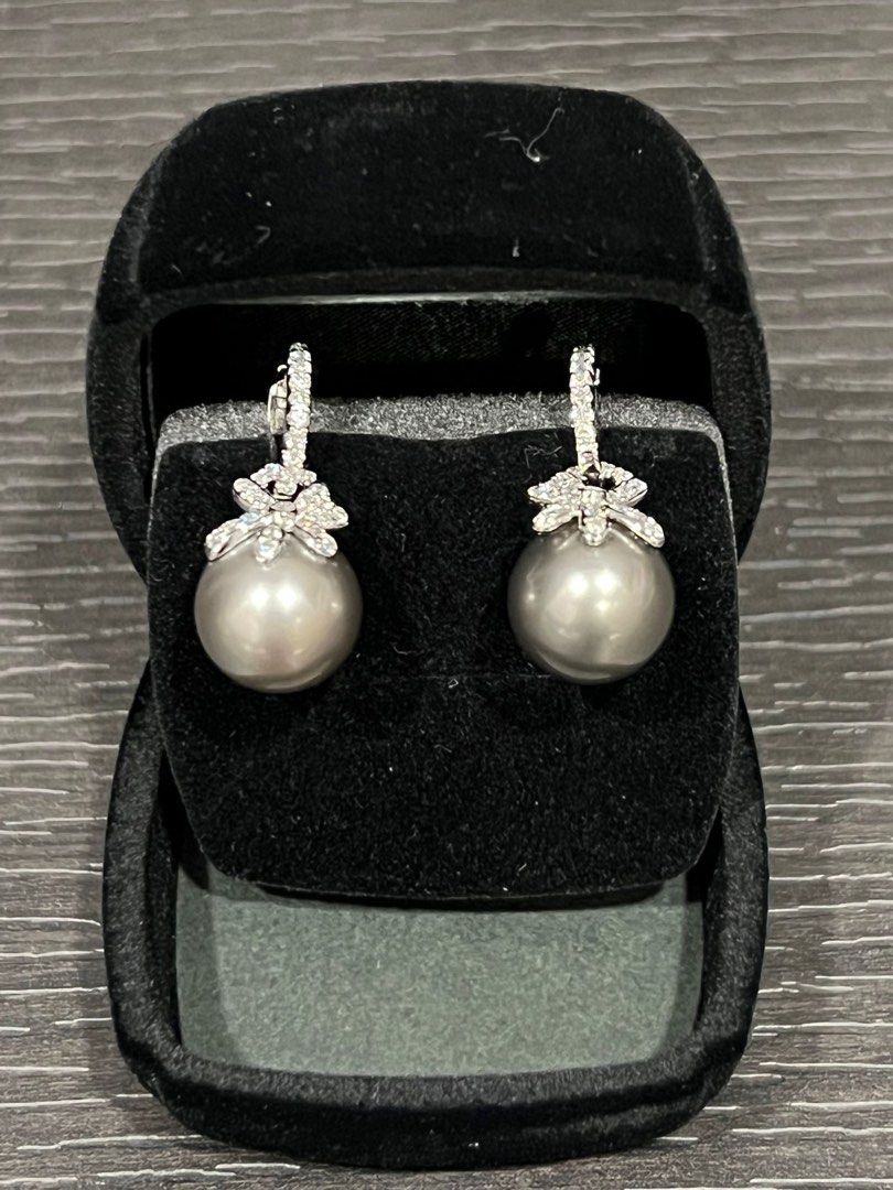 Real black hot sale diamond earrings