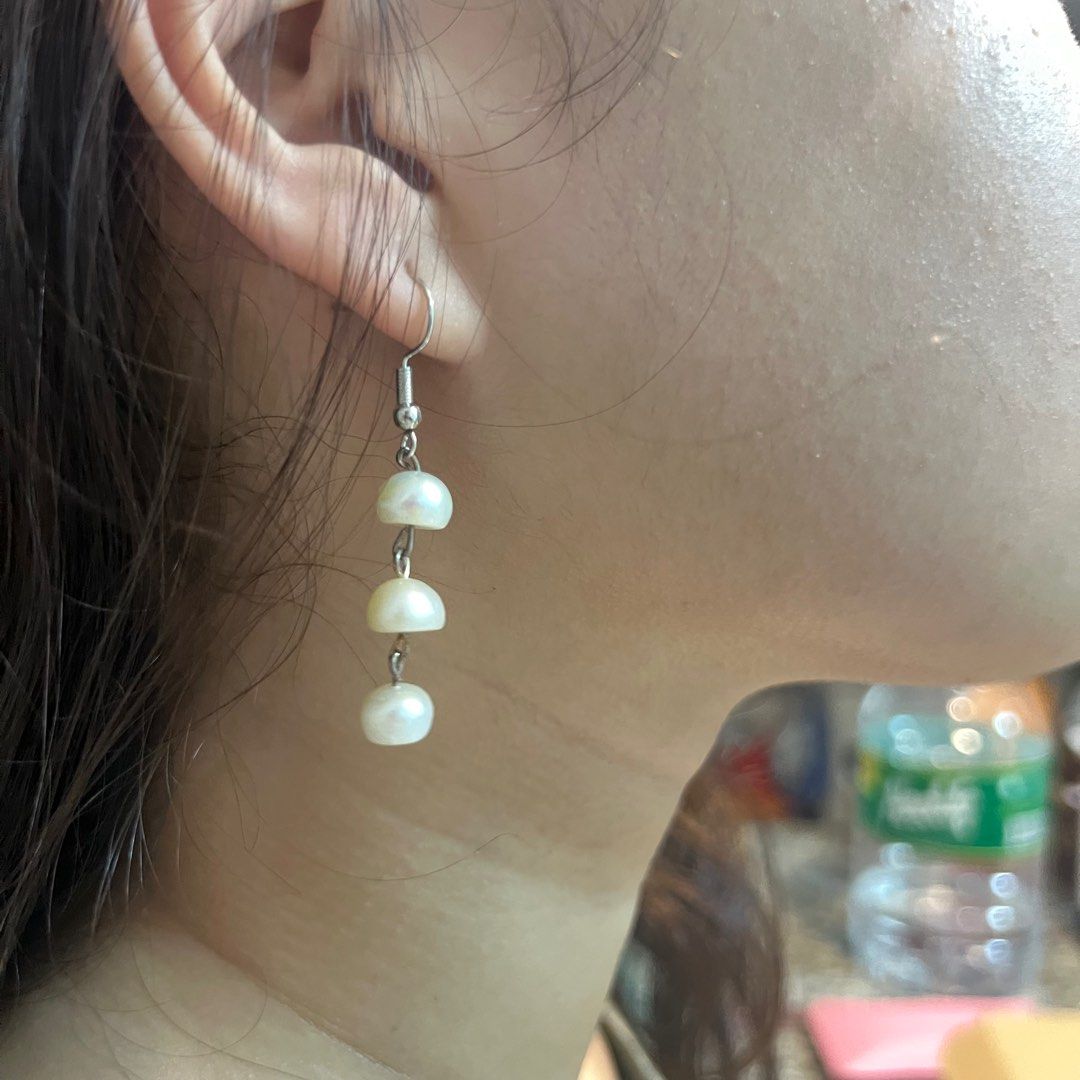 Fresh Water Pearl Earrings |Real pearl earrings - Silver Surfers-bdsngoinhaviet.com.vn