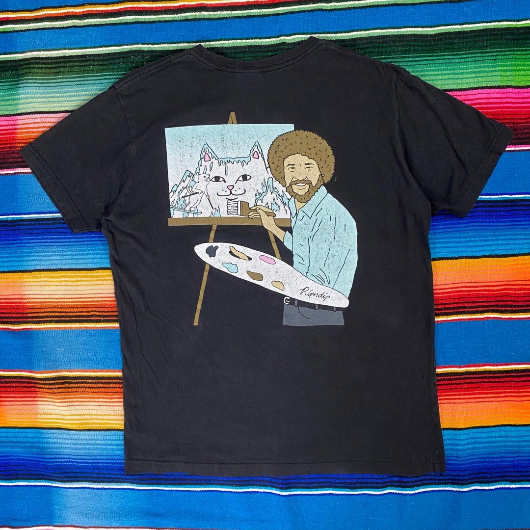 Bob ross cat shirt hotsell