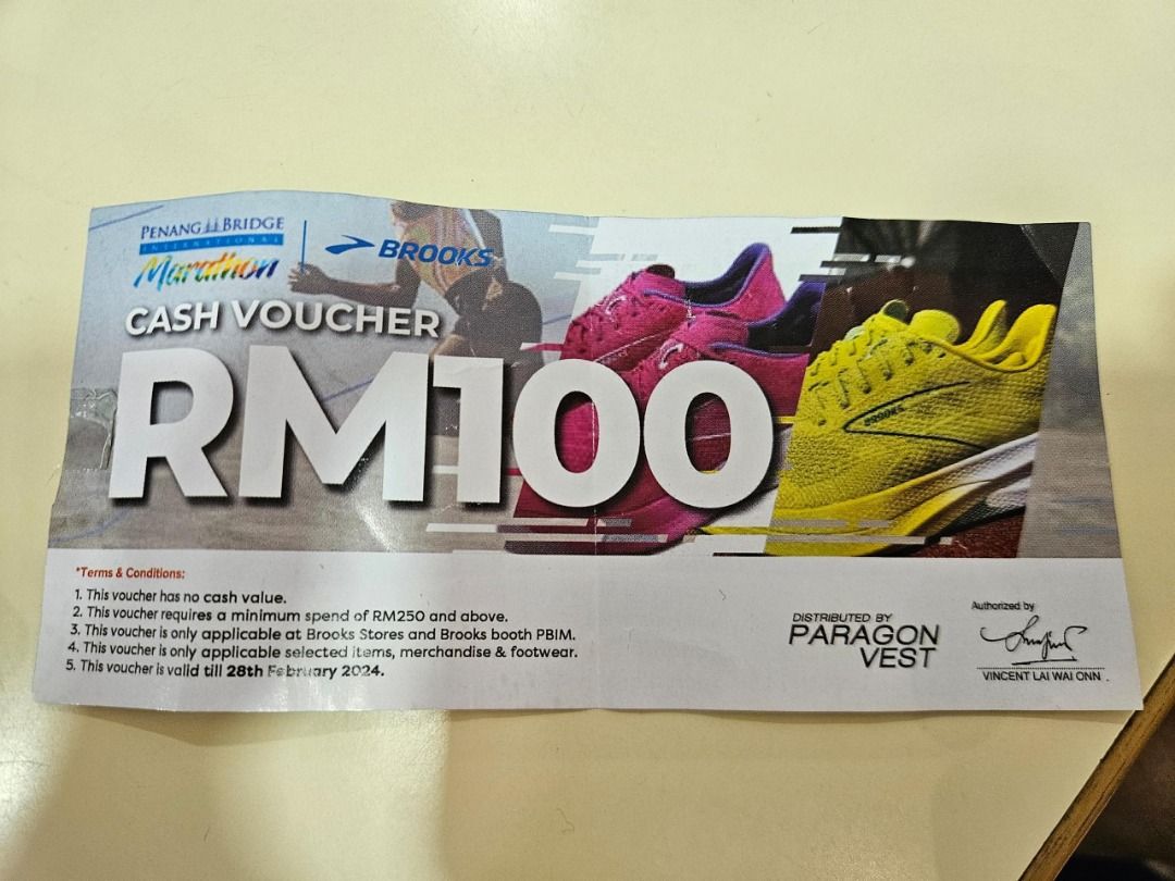 RM 100 BROOKS VOUCHER FREE Tickets Vouchers Vouchers on